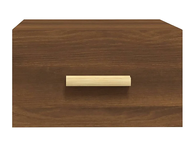 Table de chevet flottante chêne marron 35x35x20 cm