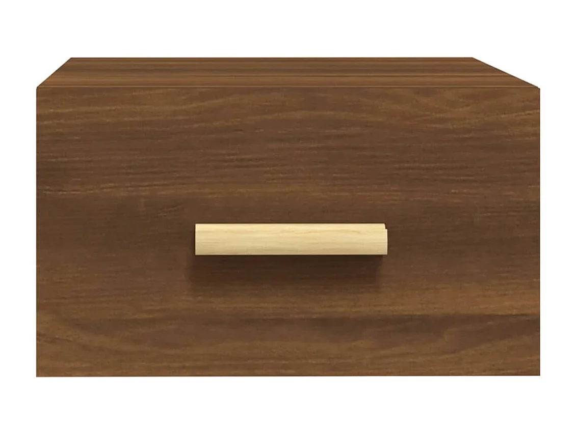 Mesa de cabeceira de parede 35x35x20 cm cor carvalho castanho