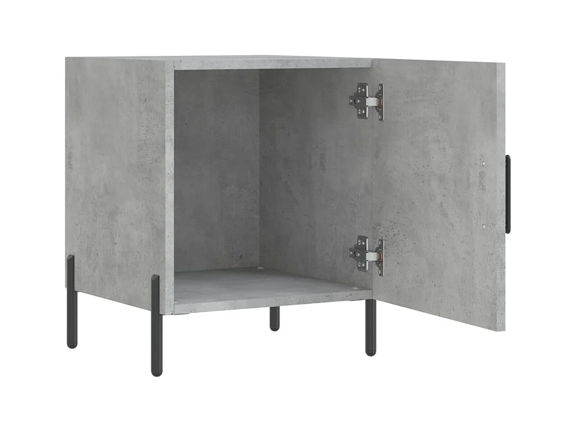Mesita de noche | Mesilla de noche madera de ingeniería gris hormigón 40x40x50 cm