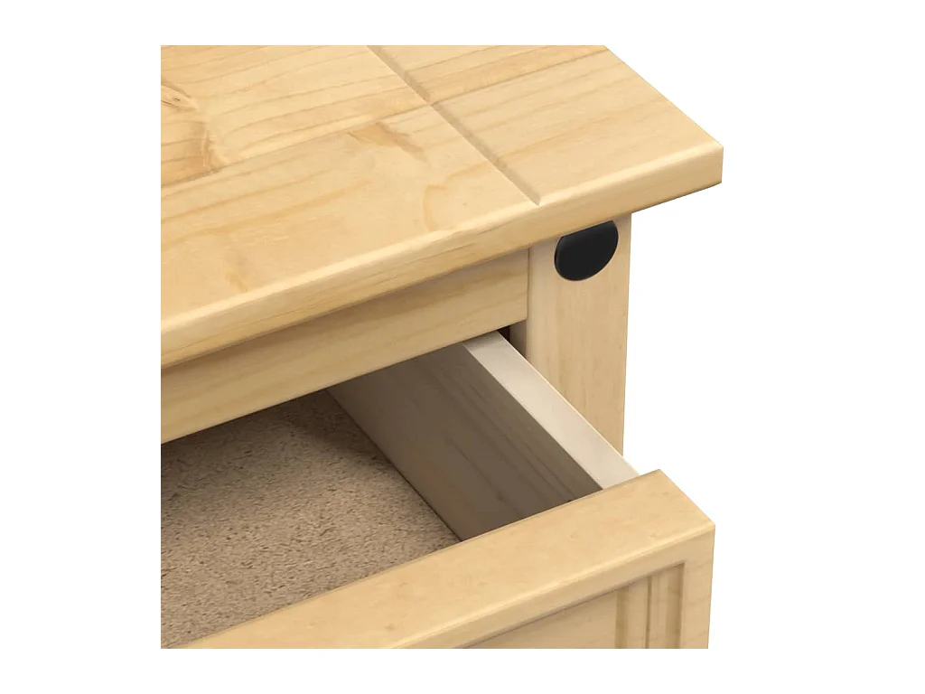 Mesita de noche | Mesilla de noche Corona madera maciza de pino 53x39x66 cm