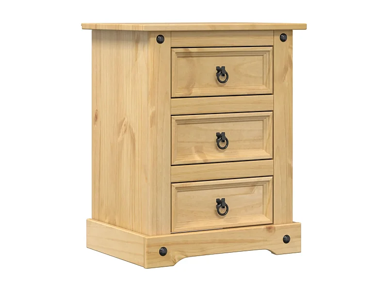 Nachttisch-Beistelltisch Corona 53x39x66 cm Massivholz Kiefer SHL9045