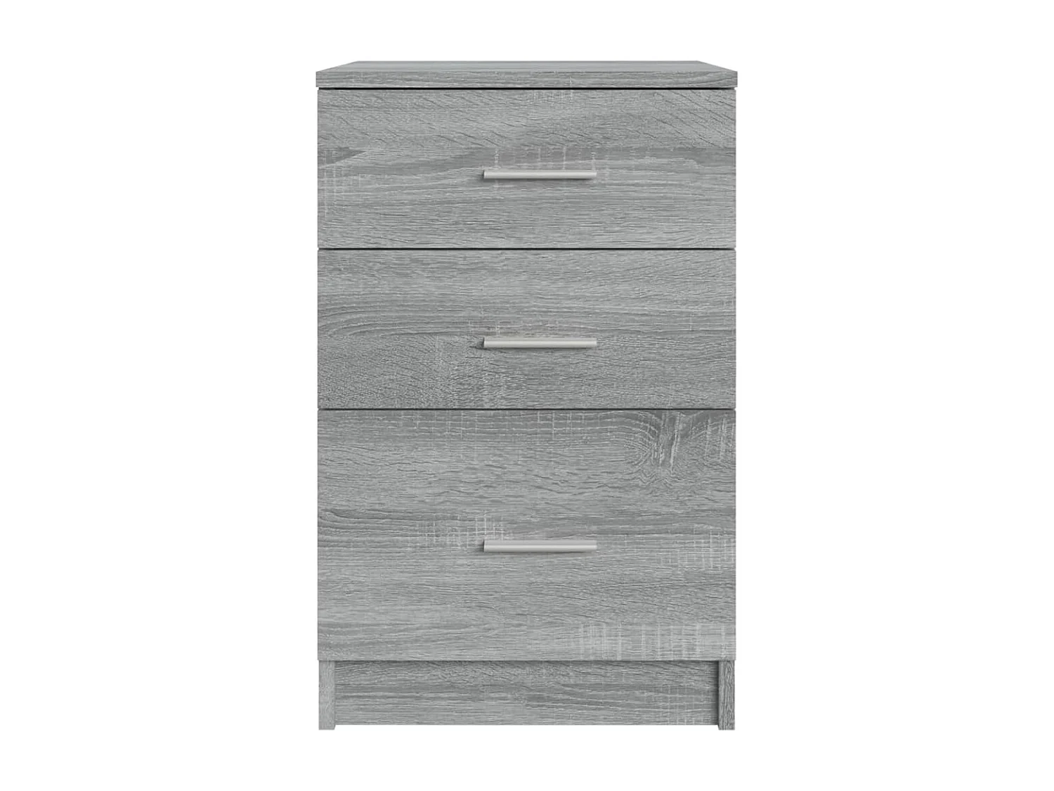 Mesita de noche | Mesilla de noche madera contrachapada gris Sonoma 40x40x63 cm