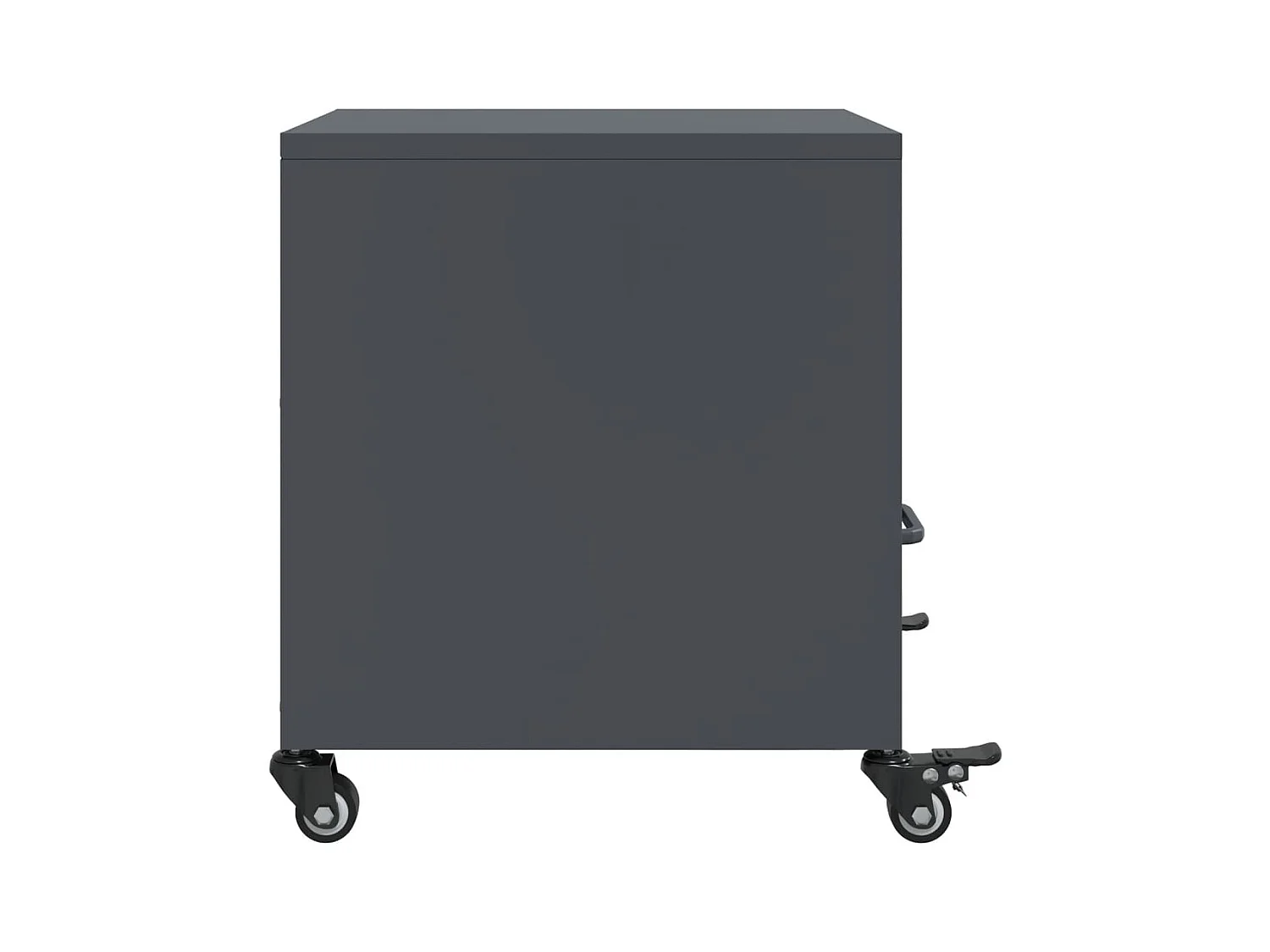 Mesitas de noche | Mesilla de noche 2 unidades acero gris antracita 36x39x43,5 cm