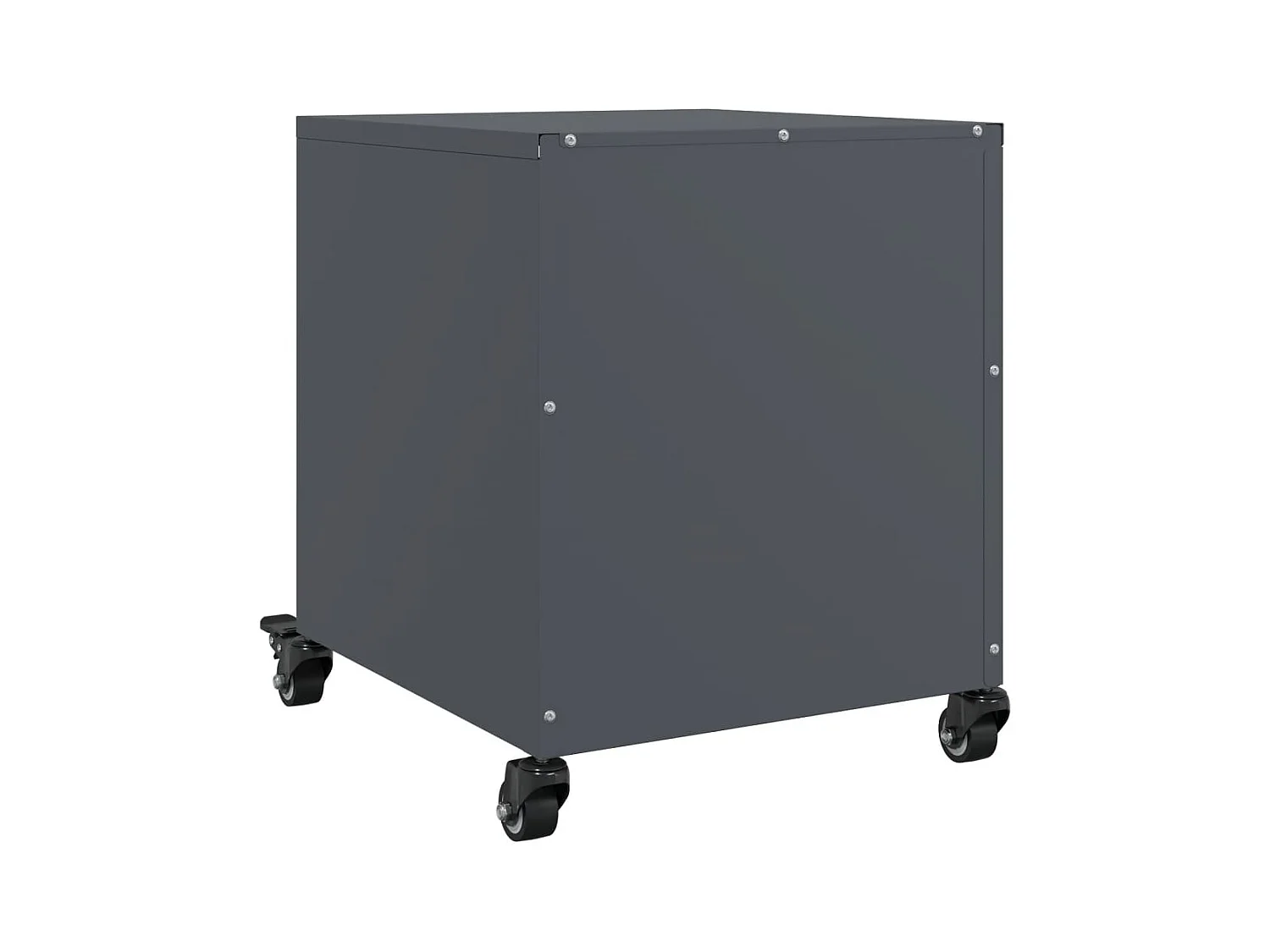 Mesitas de noche | Mesilla de noche 2 unidades acero gris antracita 36x39x43,5 cm