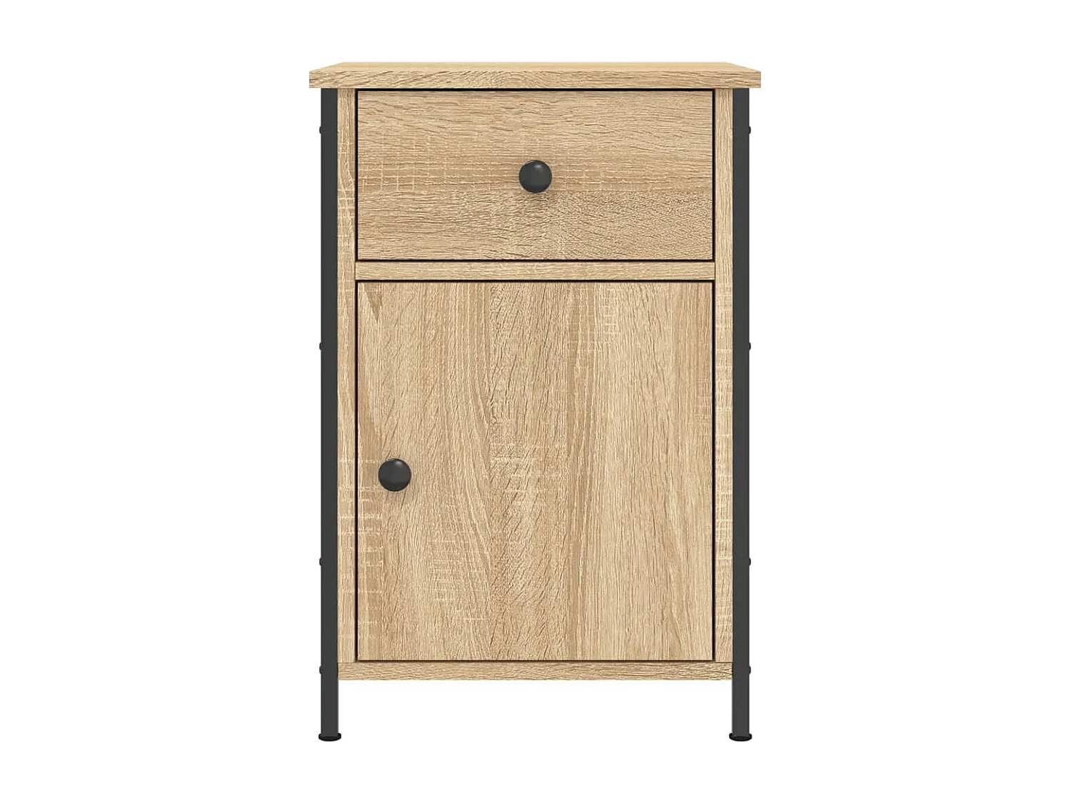 Mesitas de noche | Mesilla de noche 2 uds madera contrachapada color roble 40x42x60cm