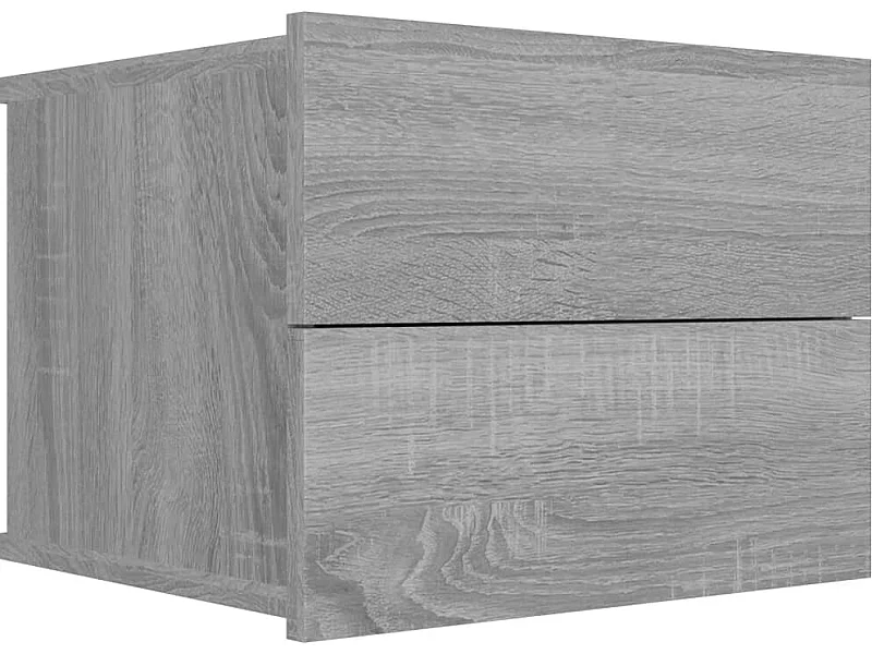 Nachtkastje | Bijzettafel Modern | Opbergkastje 40x30x30 cm bewerkt hout grijs sonoma eikenkleurig