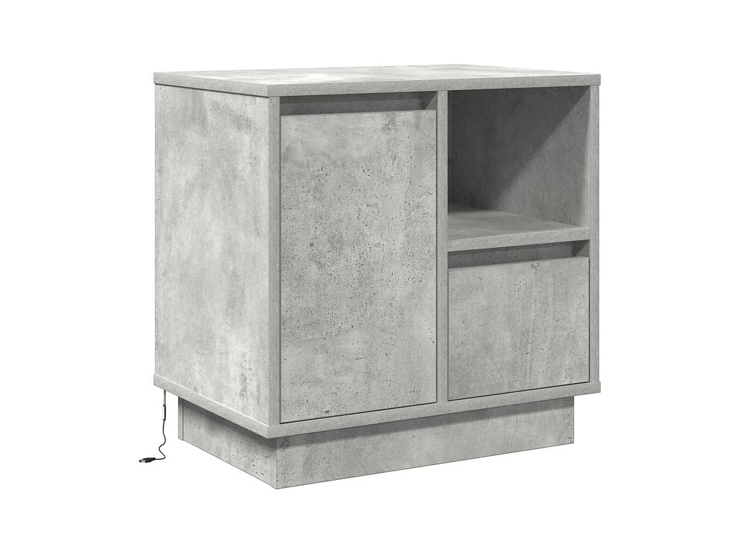 Mesita de Noche | Armario de Noche 2 uds Gris hormigón 50x34.5x50 cm.