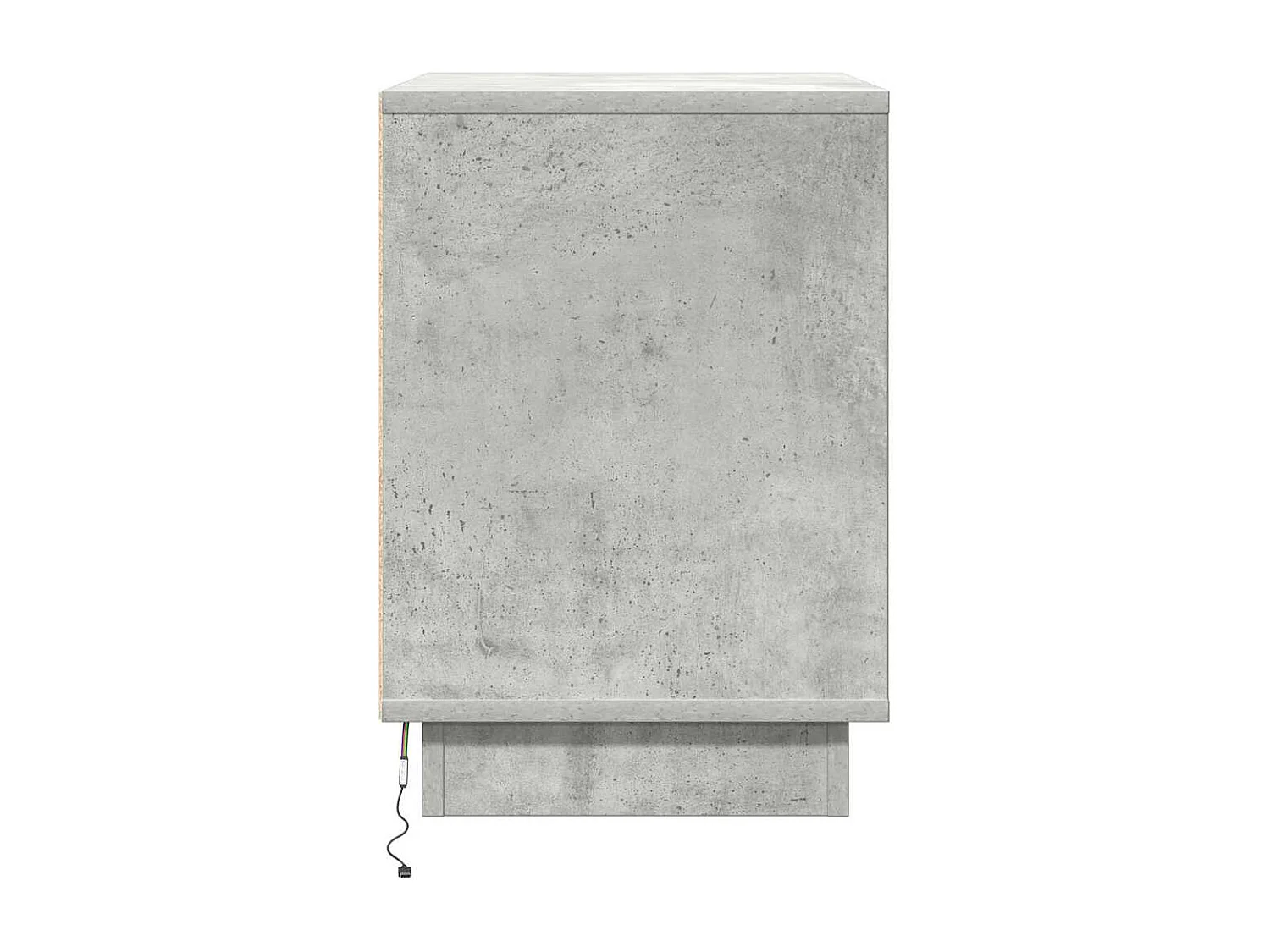 Lot de 2 Tables de chevet avec rangement Gris béton 50x34.5x50 cm.
