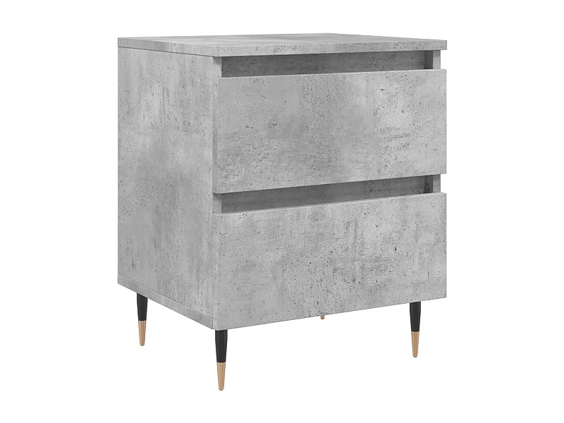 Table de chevet-Table de nuit pour Chambre gris béton 40x35x50 cm bois d’ingénierie