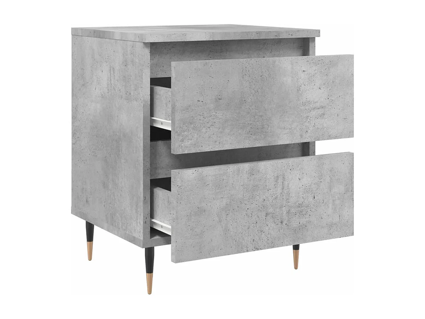 Mesita de noche | Mesilla de noche madera de ingeniería gris hormigón 40x35x50 cm