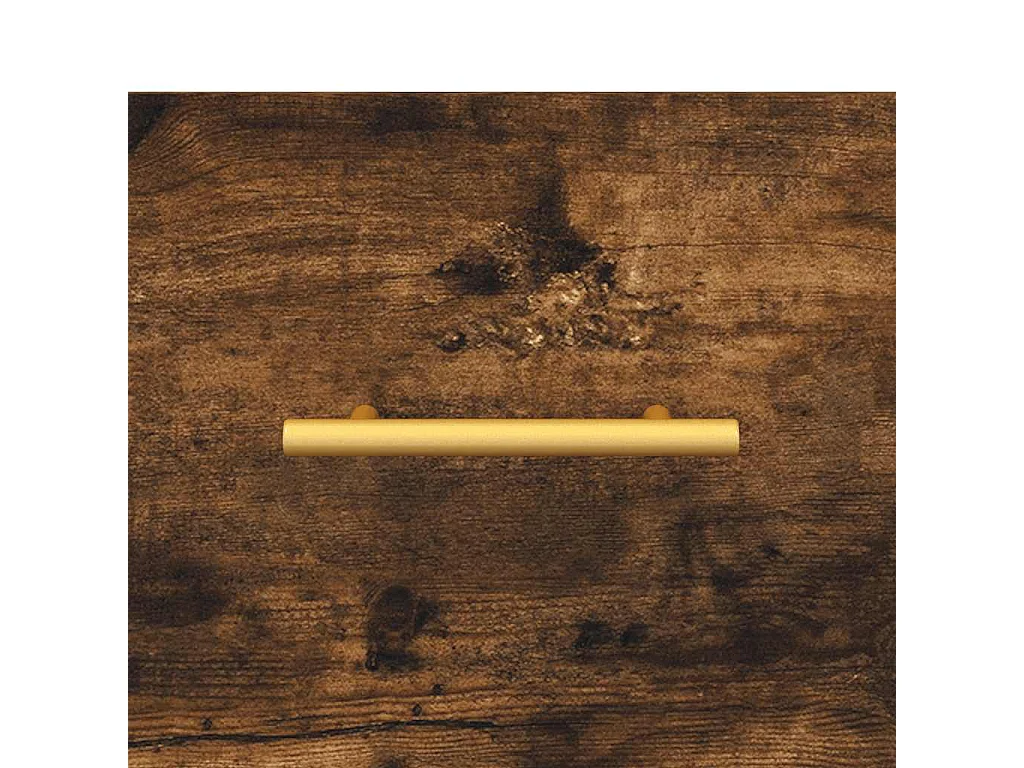 Nachttisch 2er Set-Beistelltisch-Nachttischkommode Räuchereiche 40x35x47,5 cm Holzwerkstoff SHL63727