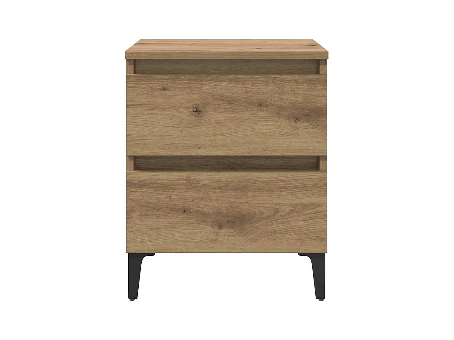 Mesita de Noche | Mesa auxiliar | Armario de Noche 2 uds. Roble artisan 40x35x50 cm