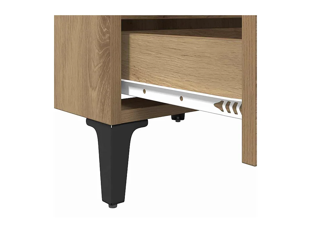 Mesita de Noche | Mesa auxiliar | Armario de Noche 2 uds. Roble artisan 40x35x50 cm