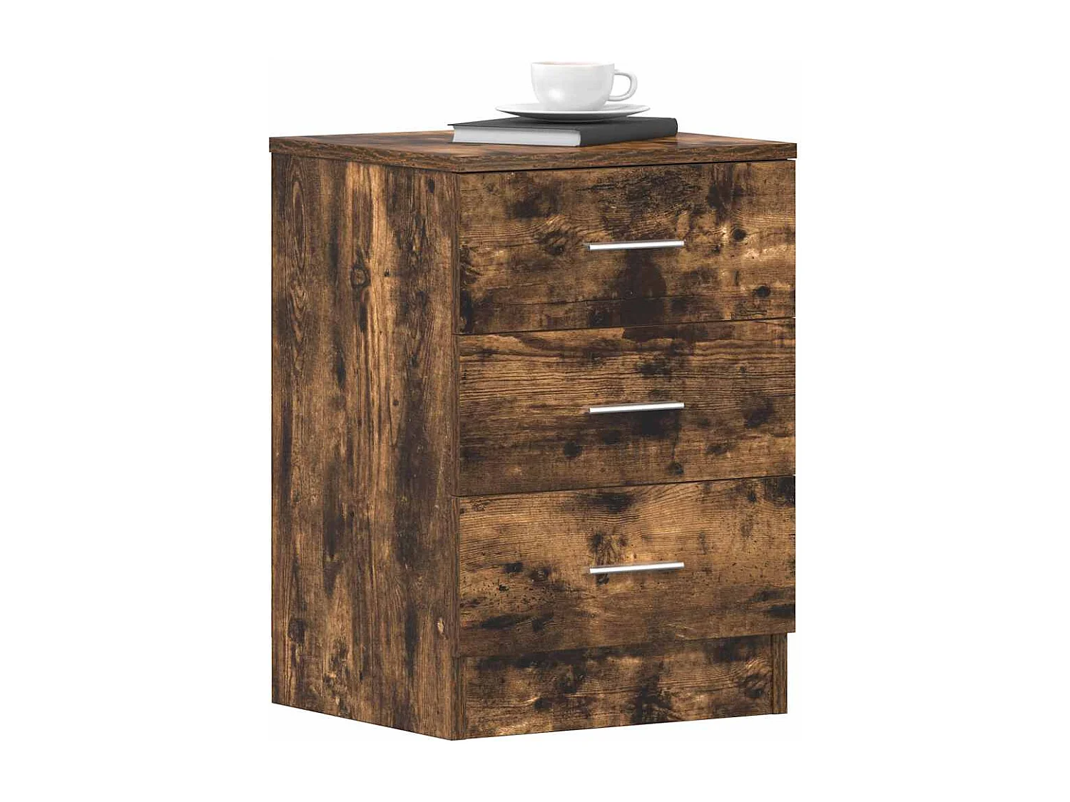 Nachttisch-Beistelltisch Räuchereiche 38x35x56 cm Holzwerkstoff SHL61410