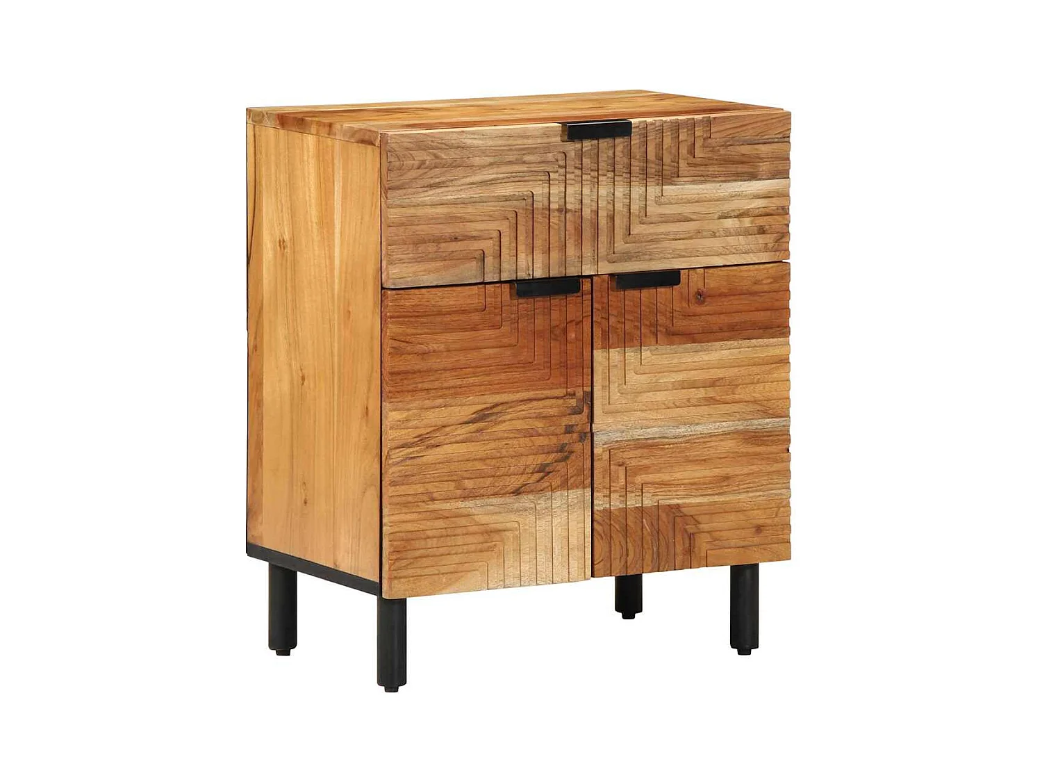 Mesita de Noche | Armario de Noche Marrón 50x33x60 cm madera maciza de acacia