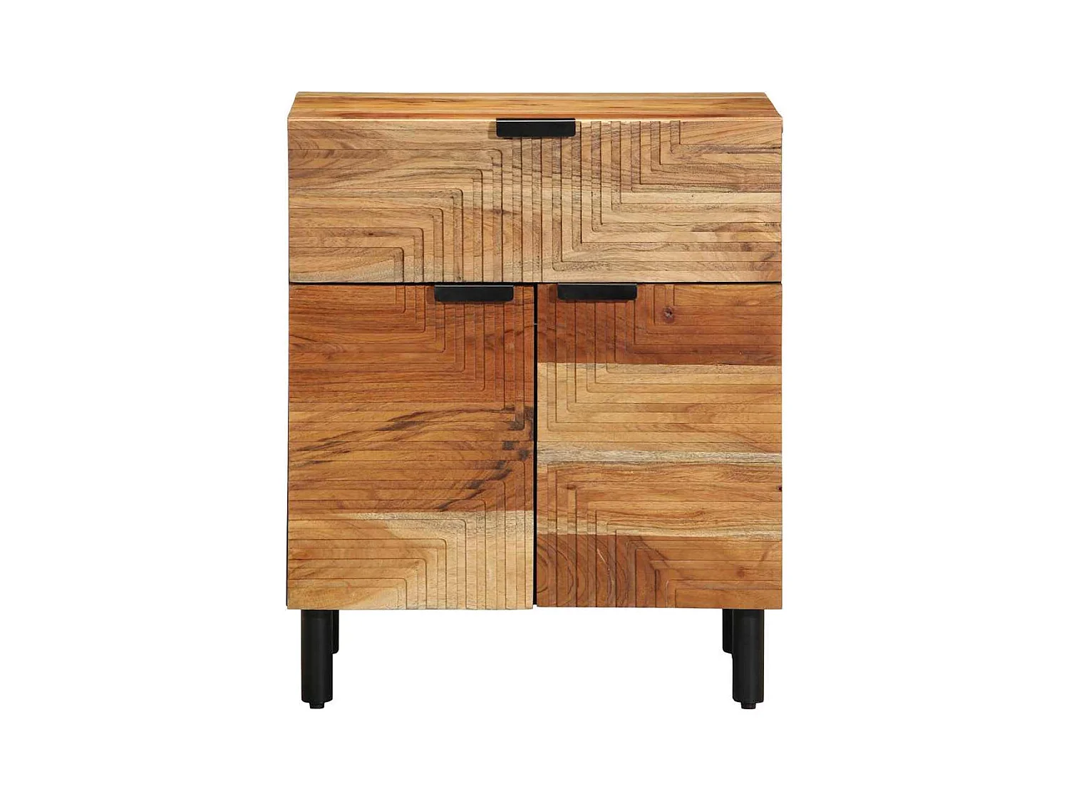 Mesita de Noche | Armario de Noche Marrón 50x33x60 cm madera maciza de acacia