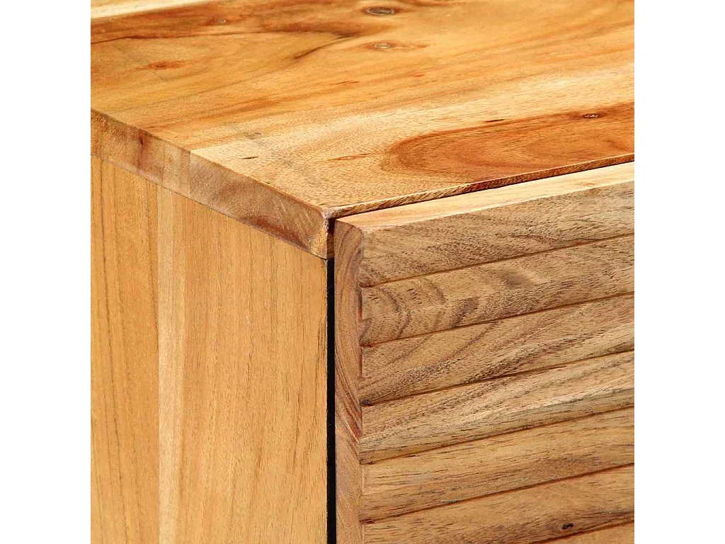 Mesita de Noche | Armario de Noche Marrón 50x33x60 cm madera maciza de acacia