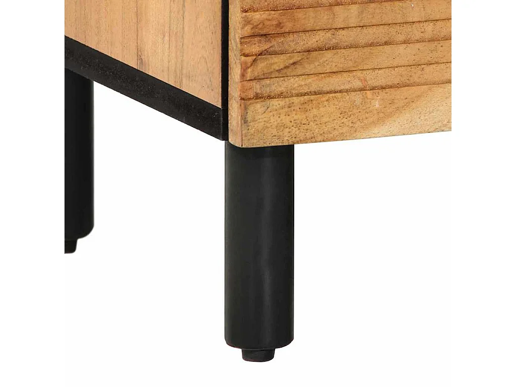 Mesita de Noche | Armario de Noche Marrón 50x33x60 cm madera maciza de acacia