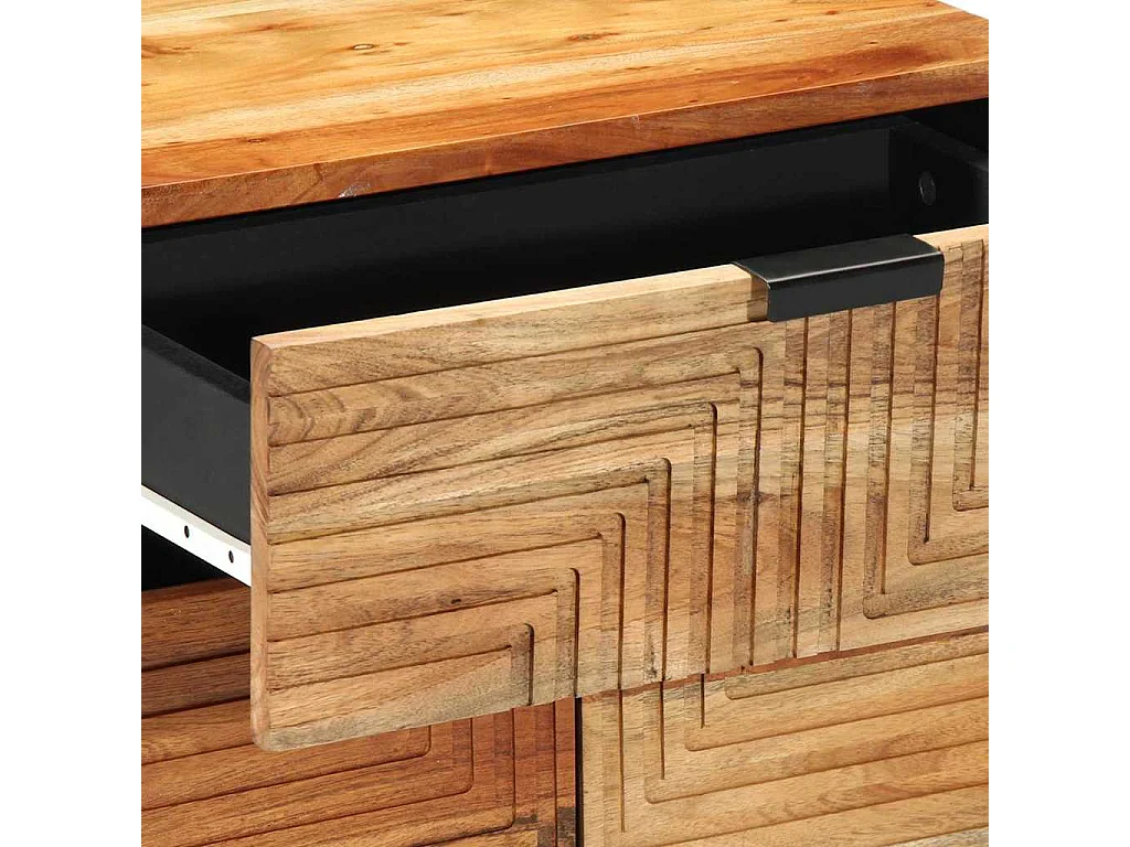 Nachttisch-Beistelltisch Braun 50 x 33 x 60 cm Massivholz Akazie SHL1250