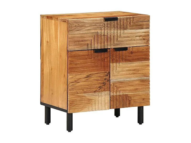 Nachttisch-Beistelltisch Braun 50 x 33 x 60 cm Massivholz Akazie SHL1250