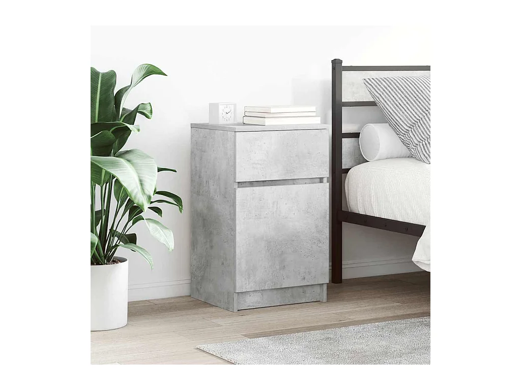 Mesitas de noche | Mesilla de noche 2 uds madera contrachapada gris 39x35x65 cm