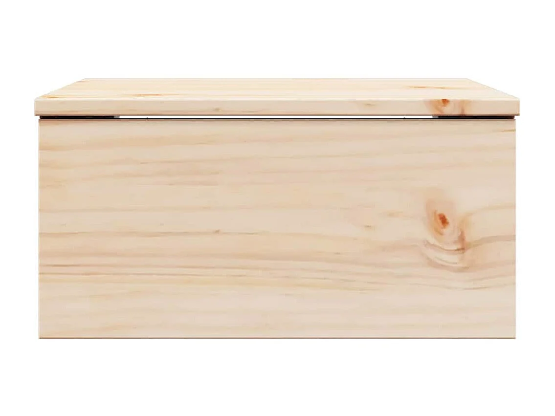 Mesa de Noche | Mesita de noche Marrón 37x35x18.5 cm Madera maciza de pino