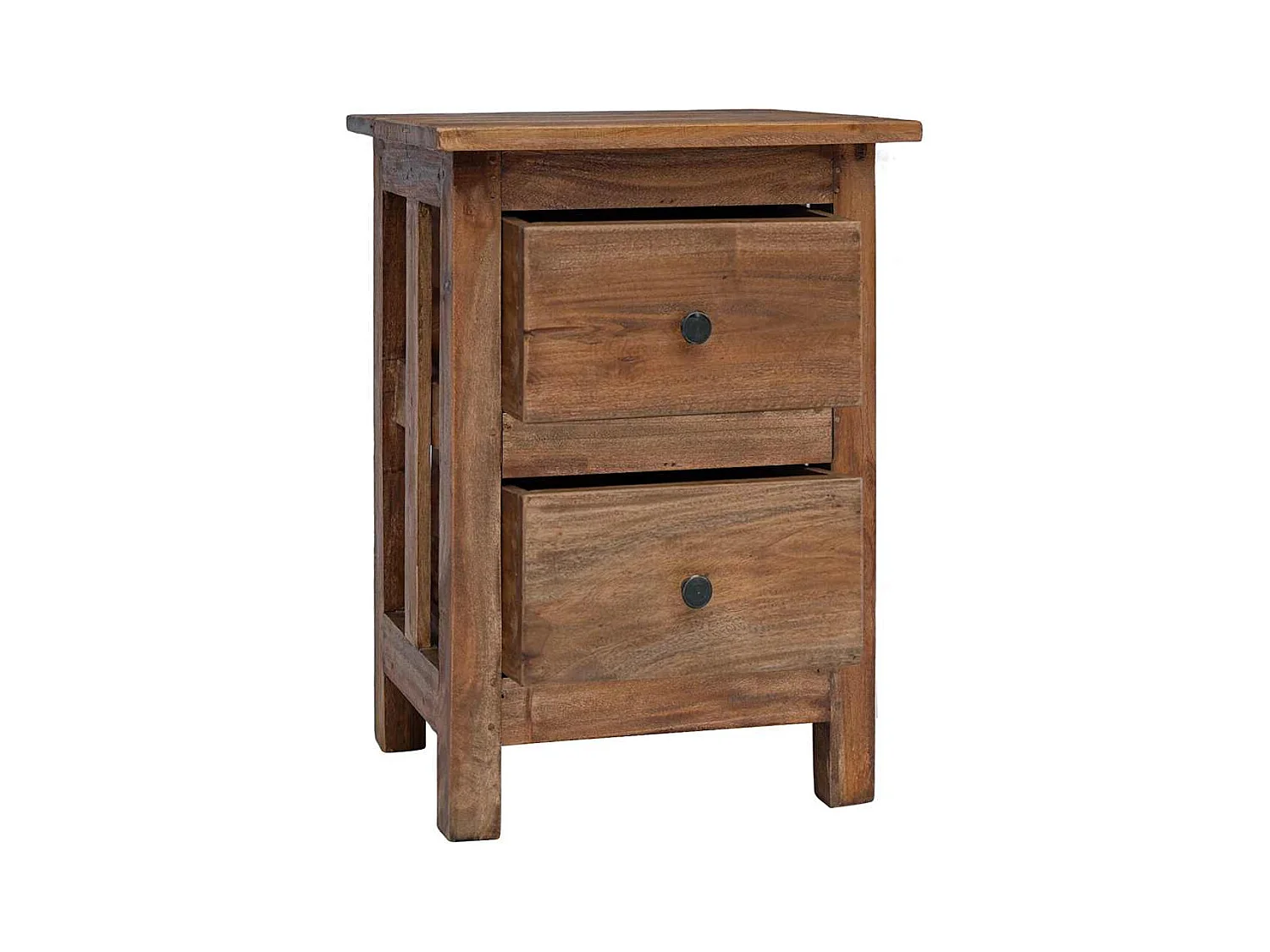 Mesita de noche | Mesilla de noche de madera maciza de caoba 40x30x51 cm