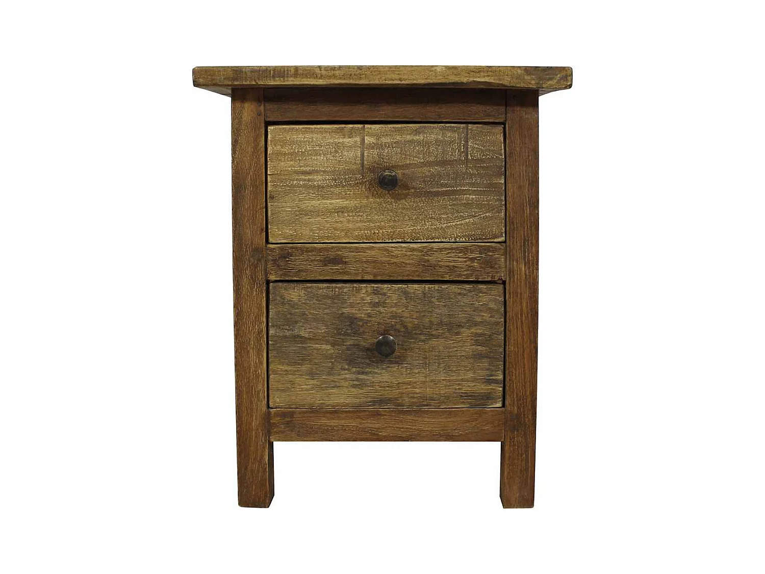 Mesita de noche | Mesilla de noche de madera maciza de caoba 40x30x51 cm