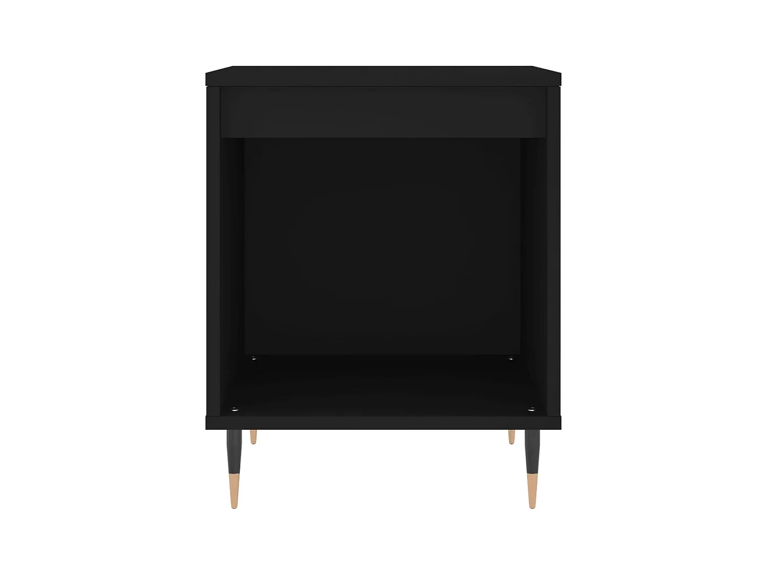 Mesita de noche | Mesilla de noche madera de ingeniería negro 40x35x50 cm