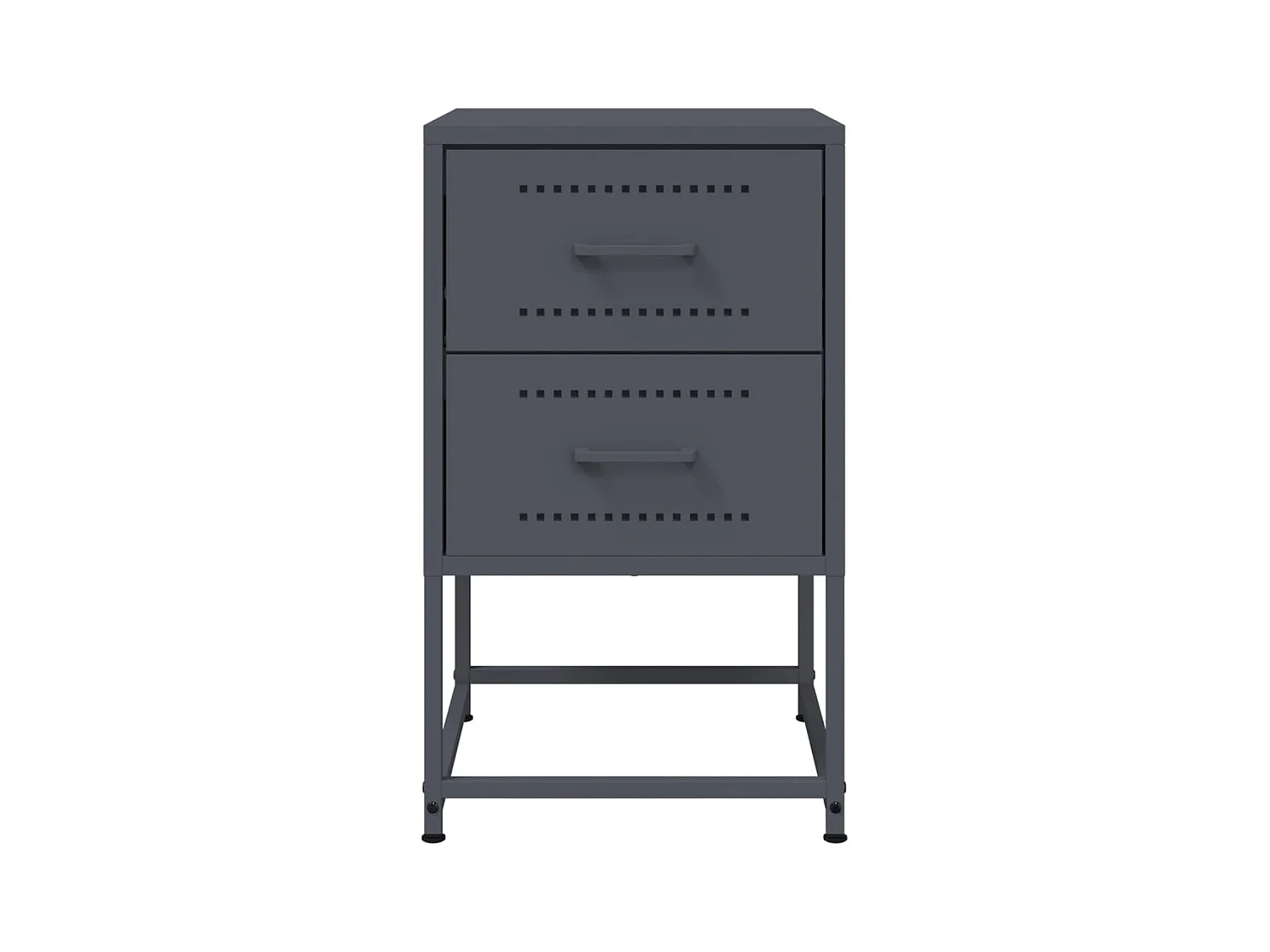 Table de chevet Étroite-Table d'appoint-Table de nuit anthracite 36x39x60,5 cm acier