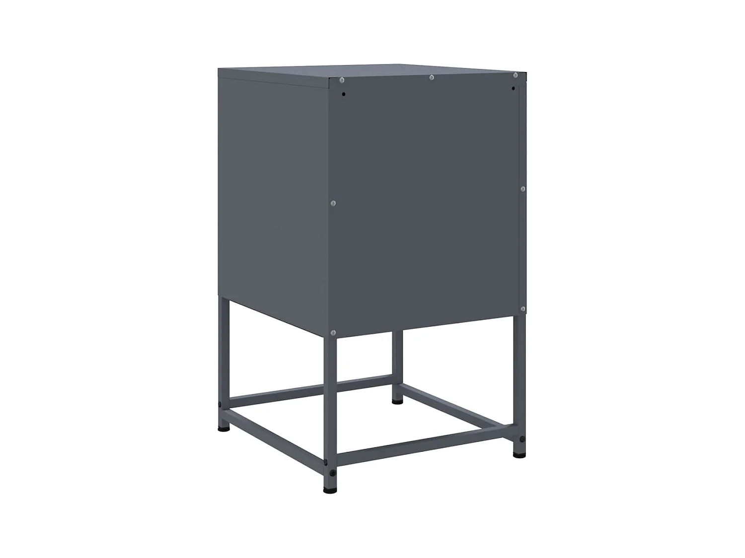 Table de chevet Étroite-Table d'appoint-Table de nuit anthracite 36x39x60,5 cm acier