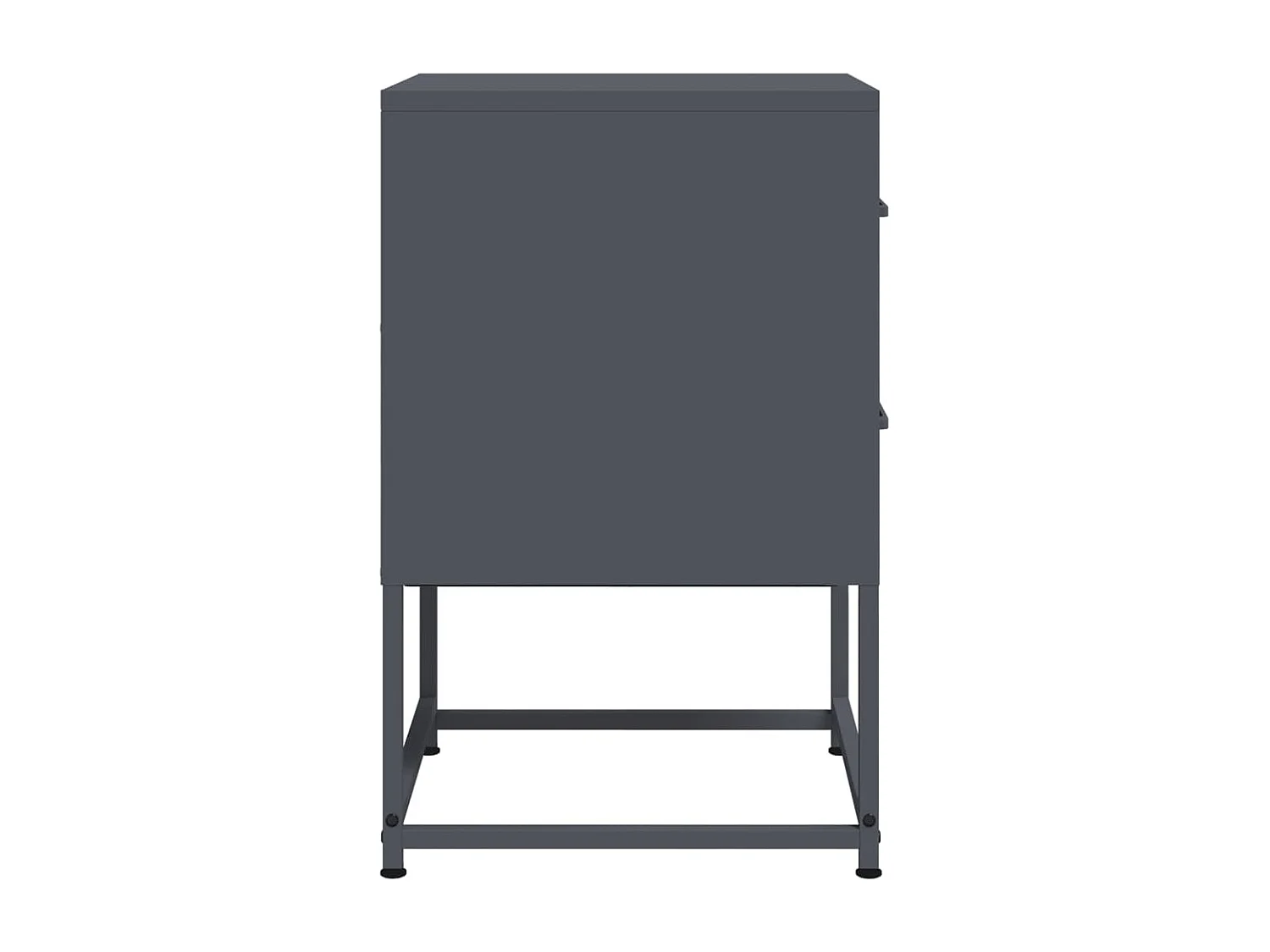 Nachttisch-Beistelltisch-Nachtschrank Anthrazit 36x39x60,5 cm Stahl SHL36840