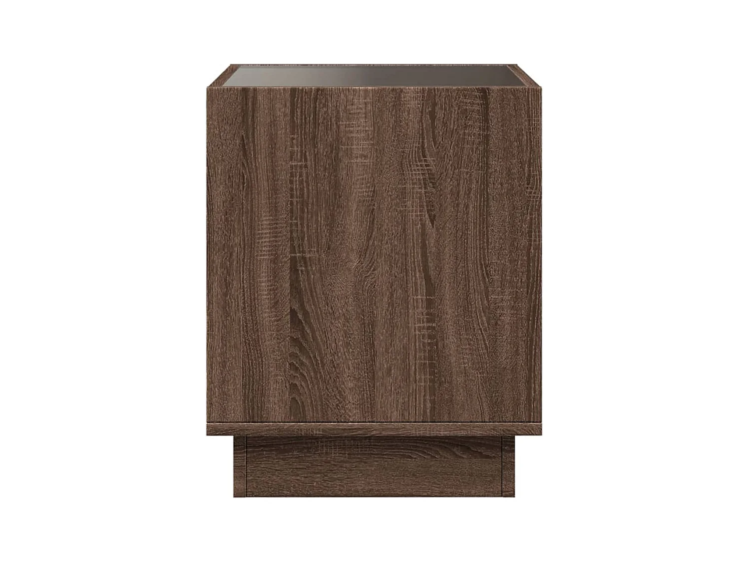 Table de chevet-Table d'appoint avec Éclairage LED infini chêne marron 50x50x50 cm