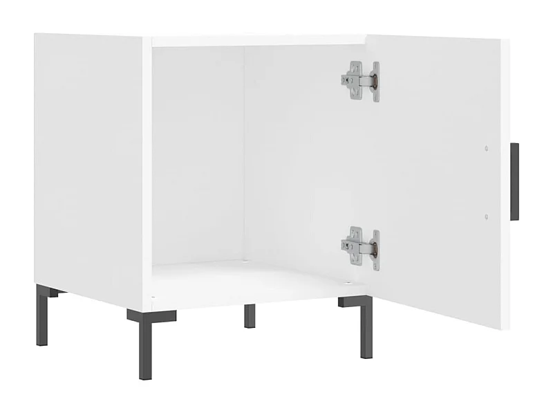 Mesita de noche | Mesilla de noche madera de ingeniería blanco 40x40x50 cm