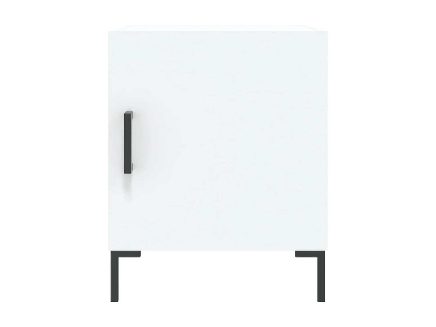 Mesita de noche | Mesilla de noche madera de ingeniería blanco 40x40x50 cm