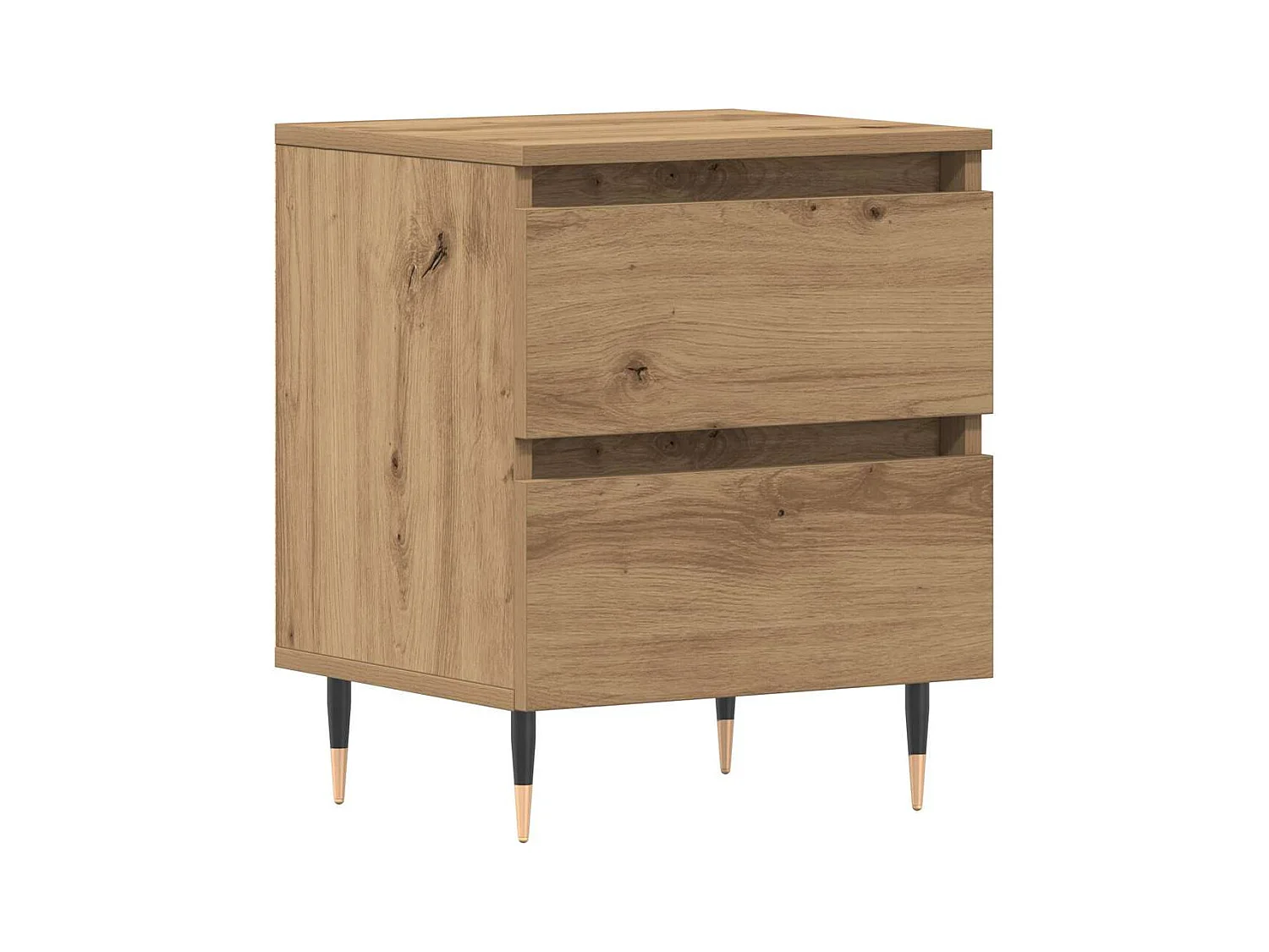 Table de chevet-Table d'appoint avec tiroir chêne artisanal 40x35x50 cm