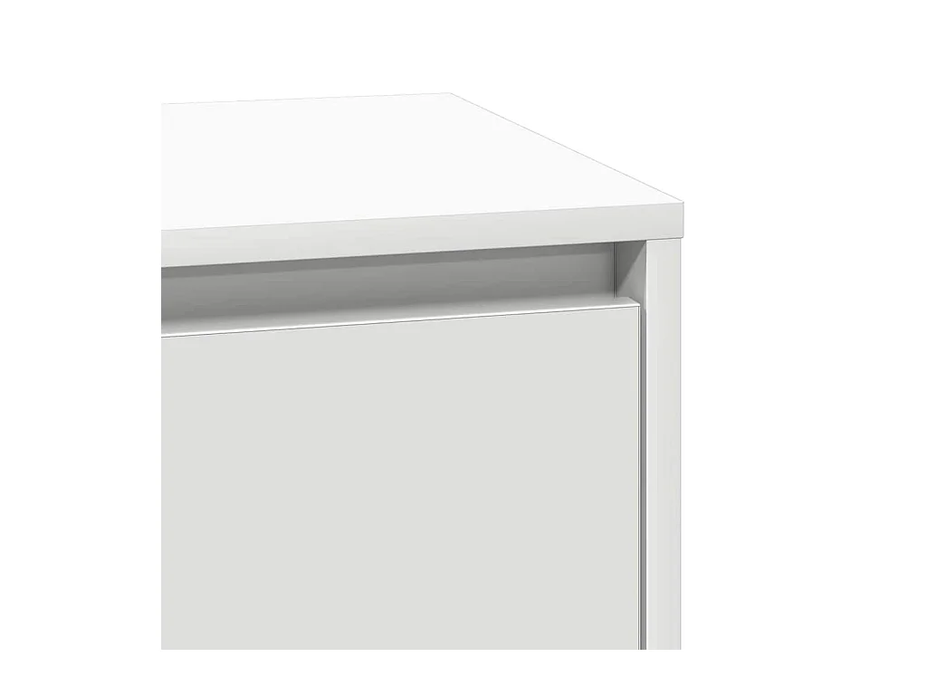 Table de chevet-Table d'appoint Blanc 39x34,5x65 cm Bois d'ingénierie