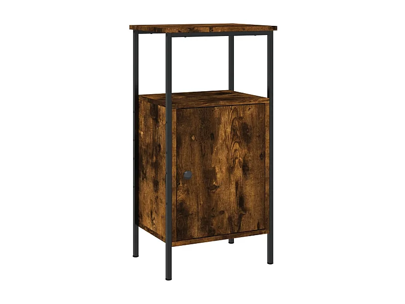 Mesa de Cabeceira | Criado-mudo Moderno 41x31x80 cm derivados de madeira carvalho fumado