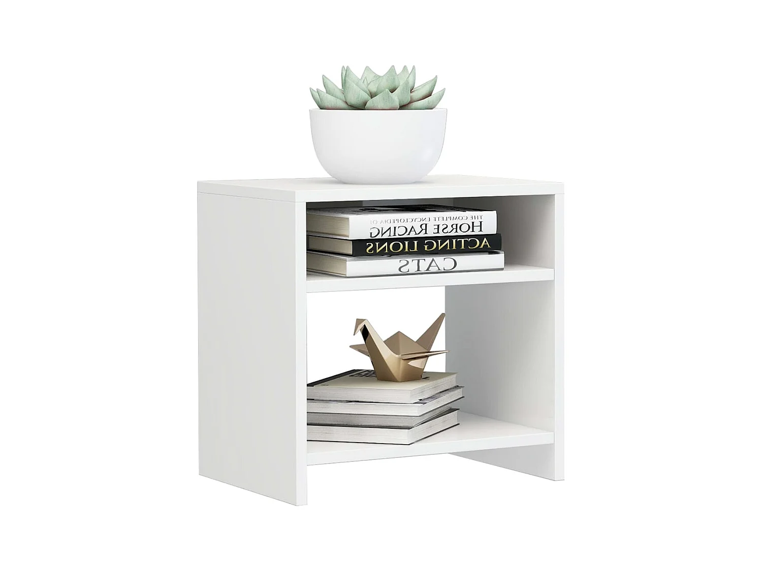 Mesitas de noche | Mesilla de noche 2 uds madera contrachapada blanco 40x30x40 cm