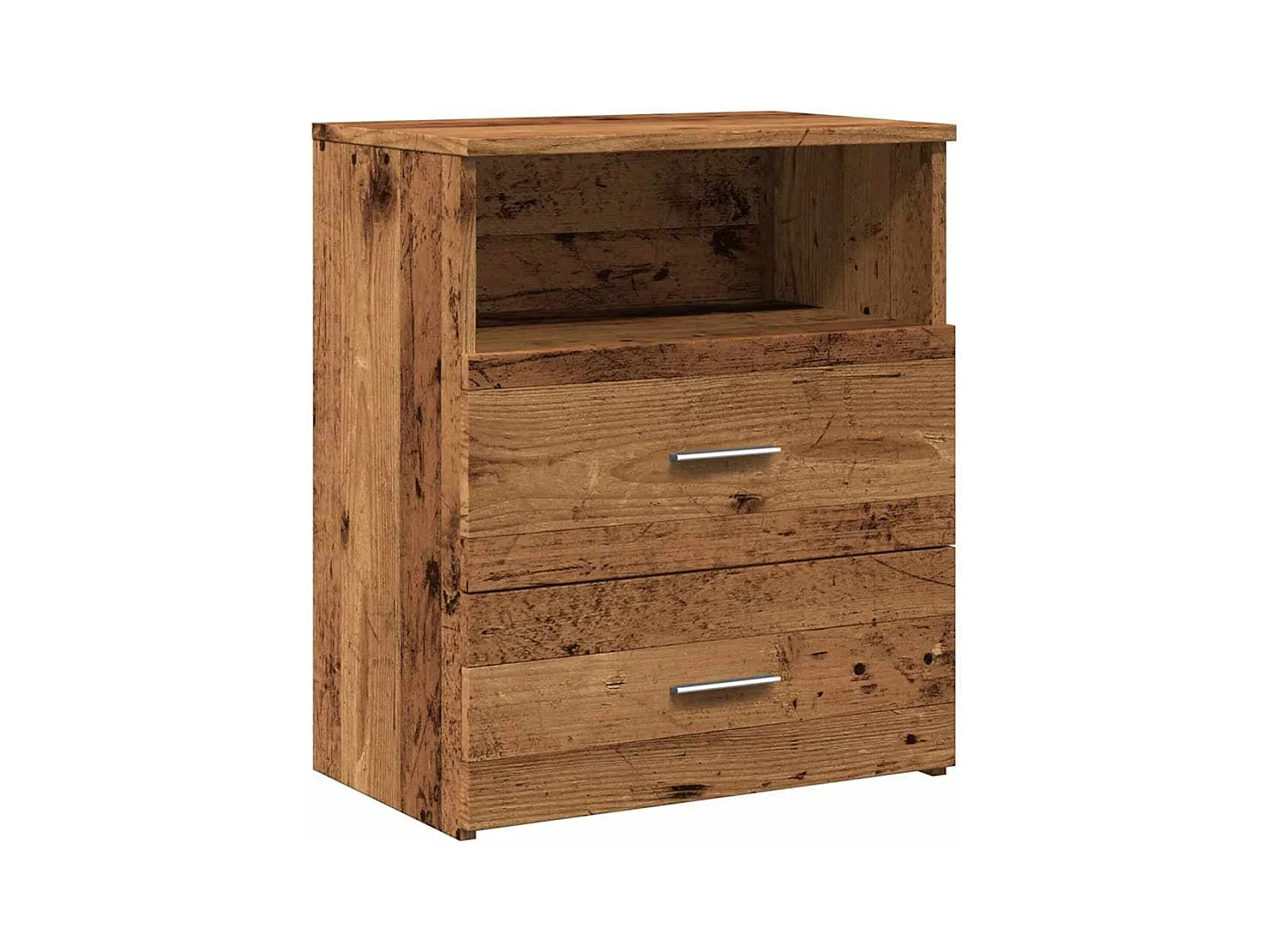 Mesa de Cabeceira Moderna 2 peças derivados de madeira madeira velha