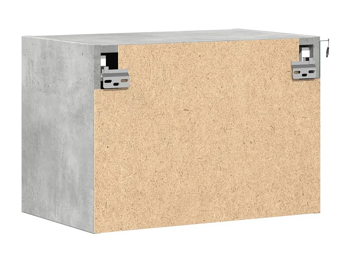 Mesitas de noche | Mesilla de noche de pared con luces LED 2 uds gris hormigón