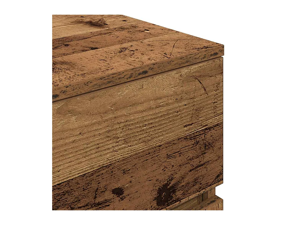 Pack 2 uds Mesilla de noche | Mesitas de noche con 3 cajones madera vieja 39x35x65 cm