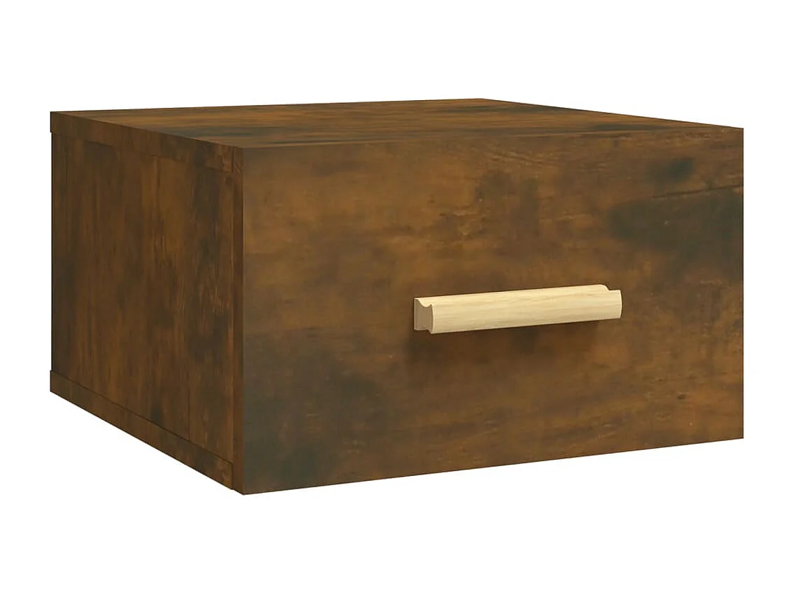 Mesa de Cabeceira Moderna de parede 2 peças 35x35x20 cm carvalho fumado