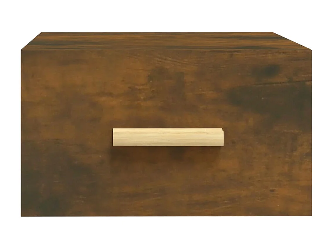 Nachttisch hängend 2er Set | Wand-Nachttische Räuchereiche 35x35x20 cm SHL78119