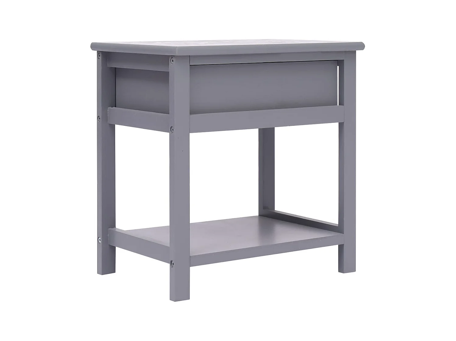 Mesitas de noche | Mesilla de noche 2 unidades madera de Paulownia gris 40x29x42cm