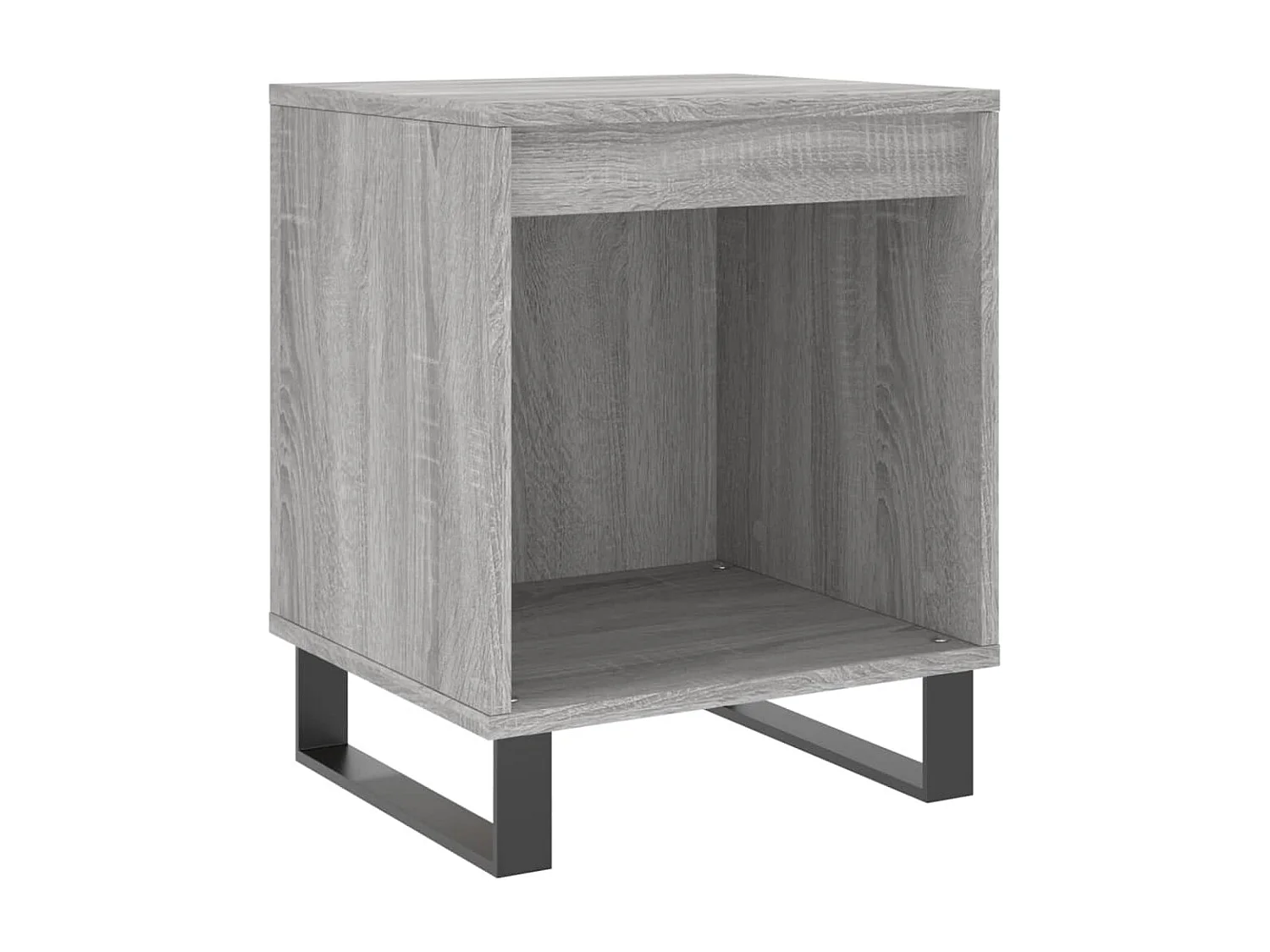 Nachttisch 2er Set-Beistelltisch-Nachttischkommode Grau Sonoma 40x35x50 cm Holzwerkstoff SHL85271