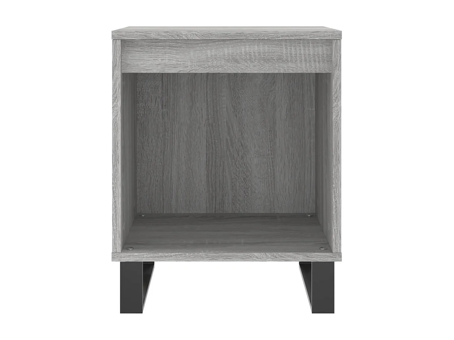 Nachttisch 2er Set-Beistelltisch-Nachttischkommode Grau Sonoma 40x35x50 cm Holzwerkstoff SHL85271