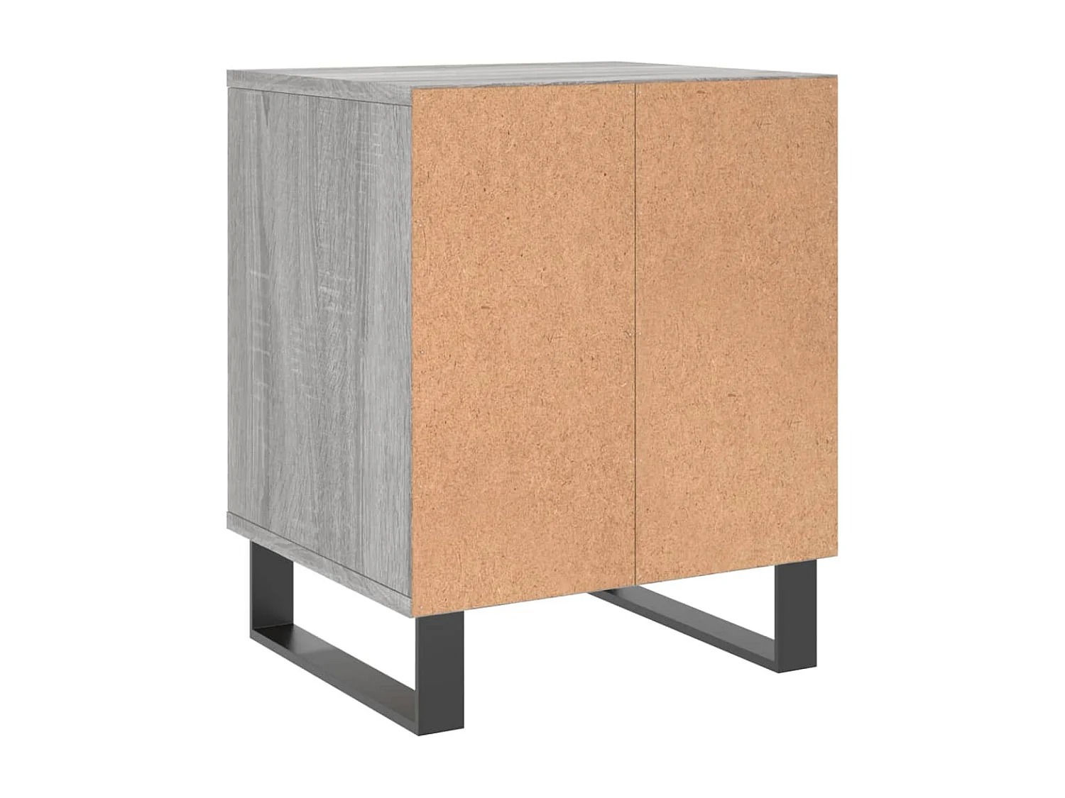 Nachttisch 2er Set-Beistelltisch-Nachttischkommode Grau Sonoma 40x35x50 cm Holzwerkstoff SHL85271