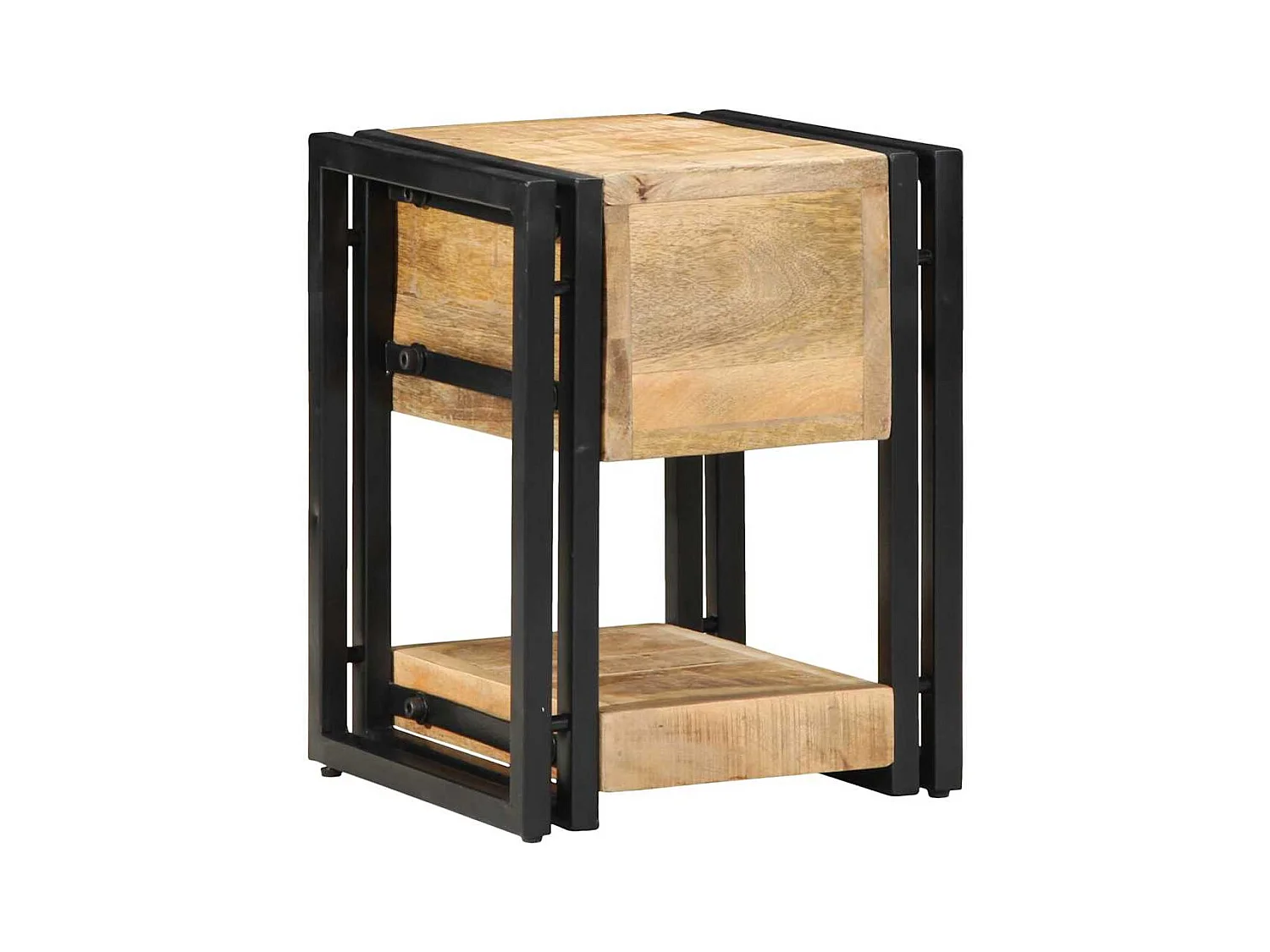 Mesita de Noche | Armario de Noche Marrón 30x30x40 cm madera maciza de mango