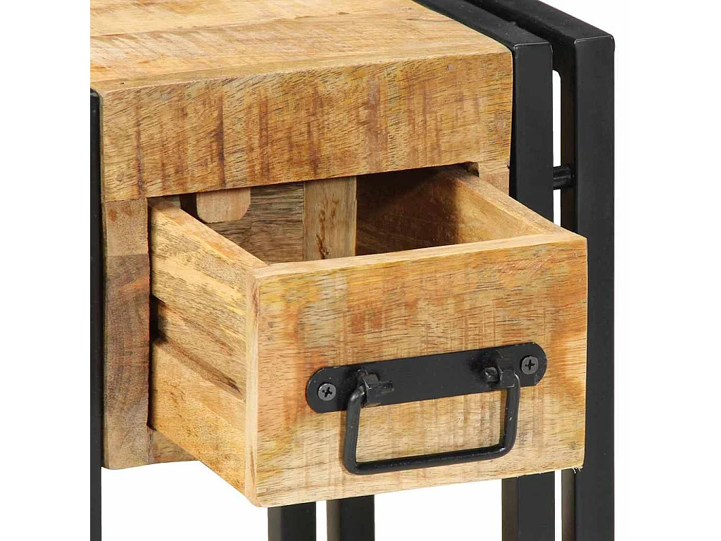 Nachttisch-Beistelltisch Braun 30 x 30 x 40 cm Massivholz Mango SHL7708